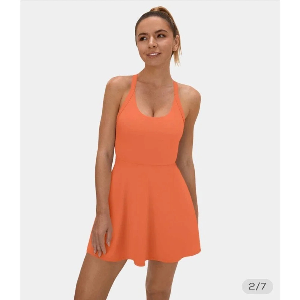 HALARA Orange Women's Skort Dress